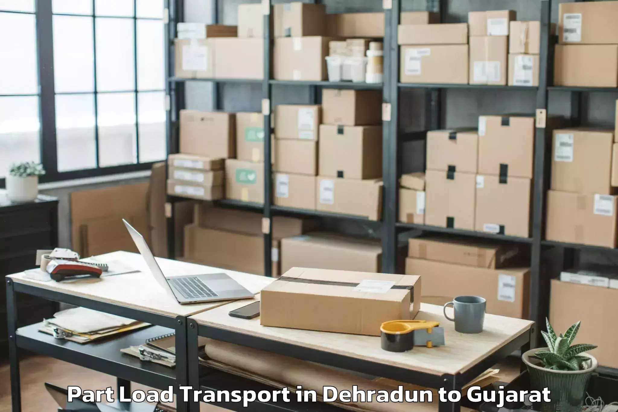 Affordable Dehradun to Halol Part Load Transport